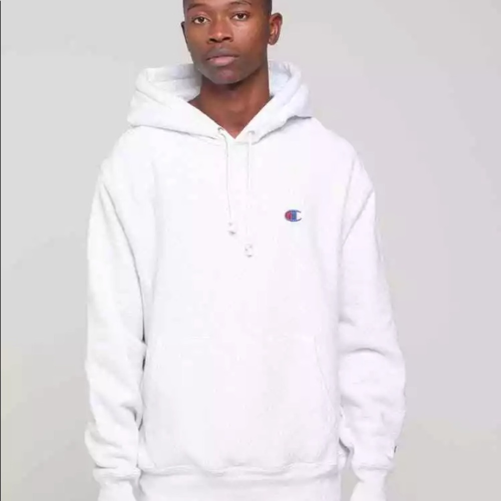 LAST CHANCE SALE BUNDLE TO SAVE! Grey Champion Reverse Weave Hoodie 2 logos NEW - Picture 5 of 6